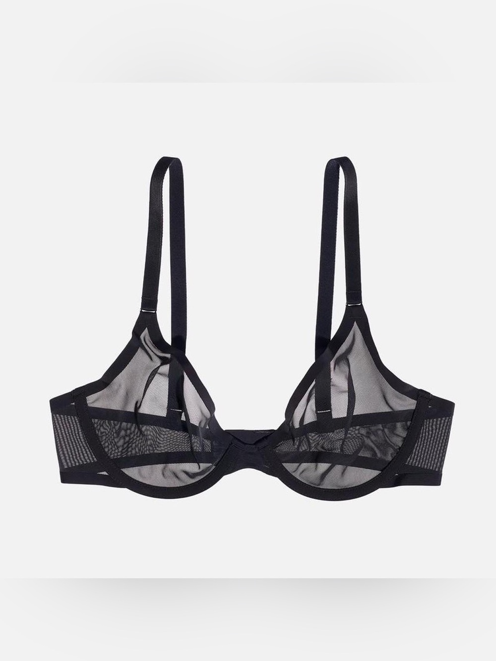 CUUP the Plunge Bra in Mesh in Black Size 34D Intimates Underwire Bra Neutral